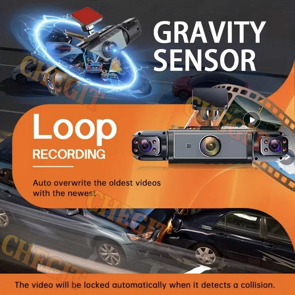 360° Car DVR 4Cameras 1080P WIFI Video Recorder Dash Cam for Car Front Right Left With Rear View camera Night Vision Camera