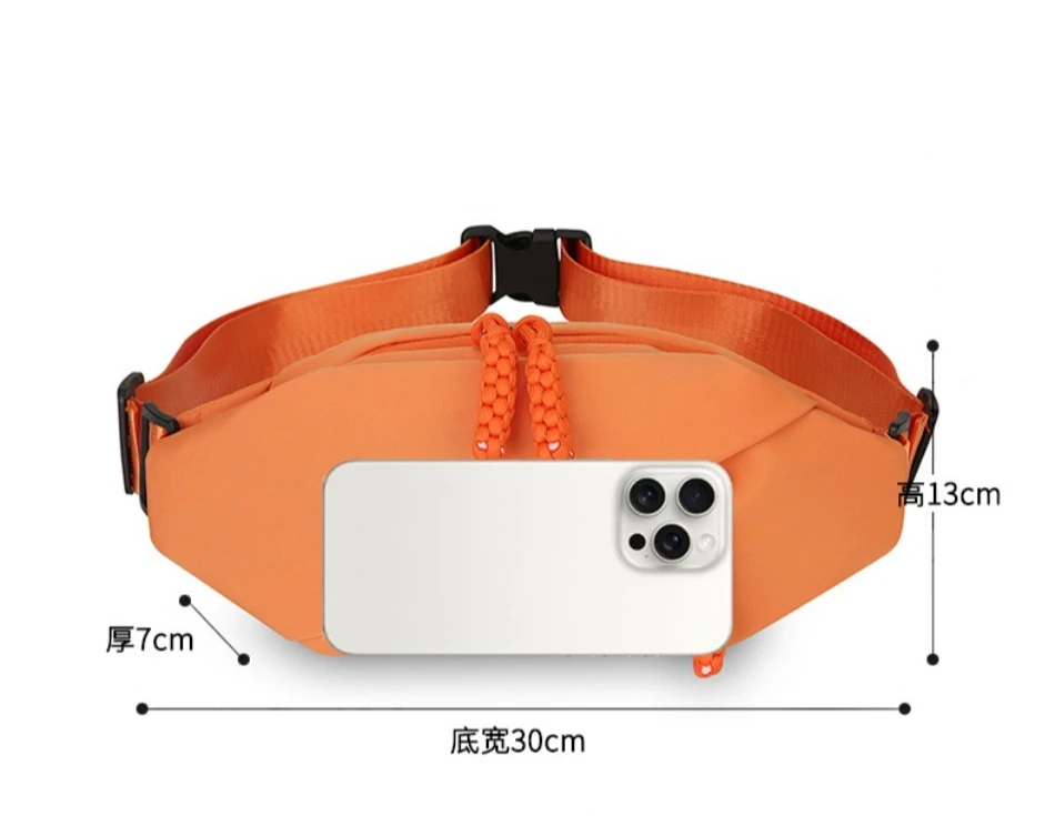 Outdoor-Mode Tragbare Brusttasche Einfache Lässige Schulter-Umhängetasche Nylon Wasserabweisende Sport-Hüfttasche – Detail 15