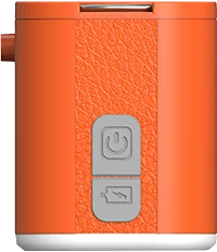 Compact Wireless Electric Air Pump - Portable Inflator & Deflator for Air Mattresses, Swimming Rings, and Camping Equipment (Orange)