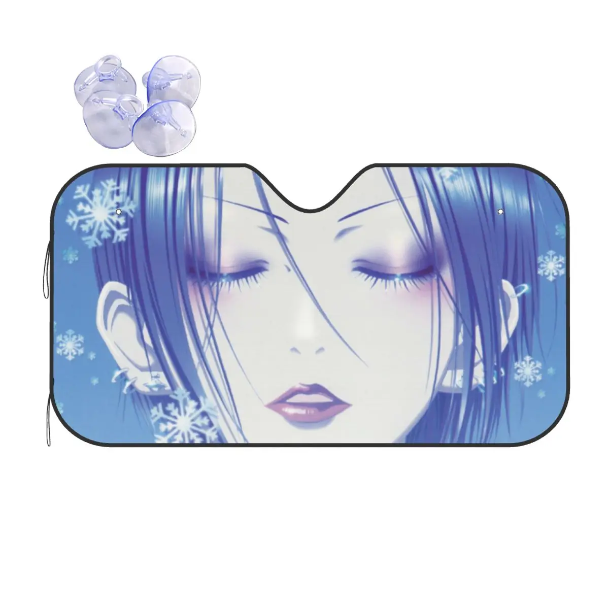 

Nana Osaki Kawaii Fold-up Windshield Sunshade 70x130cm Anime Ai Yazawa Foils Car Window Windscreen Cover Car-styling
