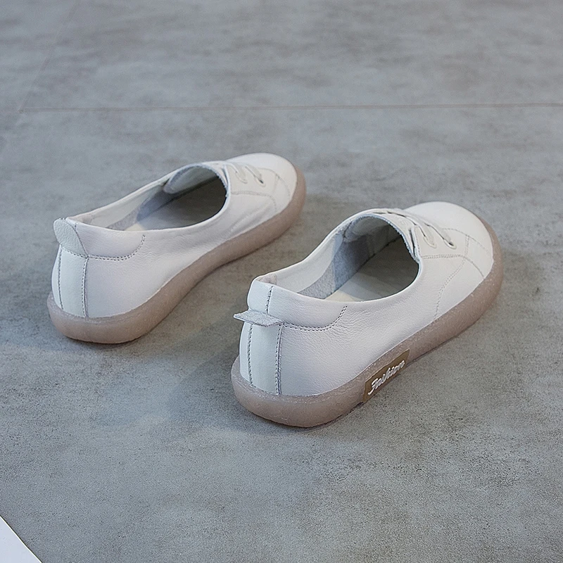 Fashion Casual Shoes Women Designer Cow Leather Loafers Luxury Brand Female Flat Sneakers Ladies Slip-On Moccasins Zapatos Mujer 6