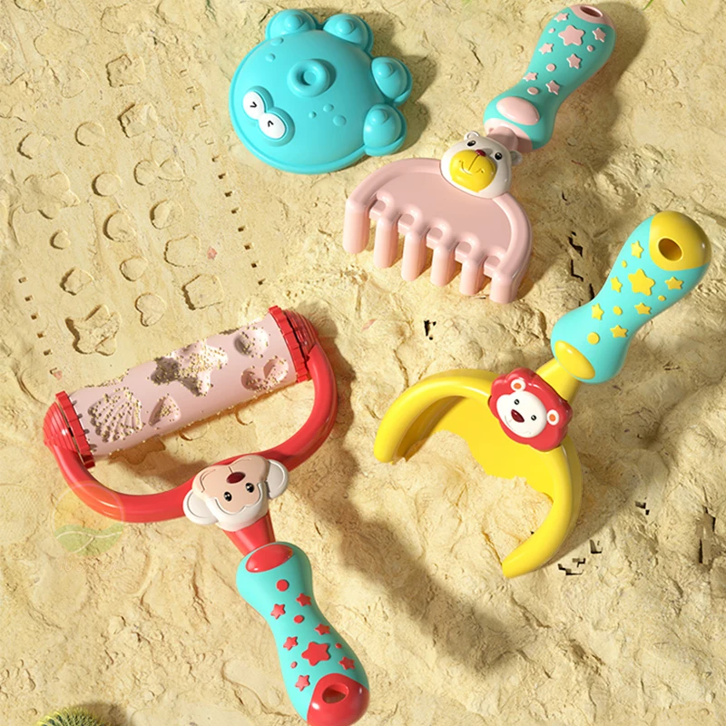Kids Beach Toys Water Play Sand Bucket Shovel Silicone Sandbox Summer Cube Accessories Bag Outdoor Sea Game For Children Gifts 2