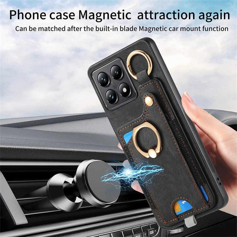 Asuwish Funda De Teléfono Para IPhone 13 Pro De 6.1 Pulgadas Con Protector De Pantalla De Vidrio Templado, Correa De Muñeca, Anillo De Bloqueo RFID, Tarjetero Para Celular IPhone13Pro 5G I