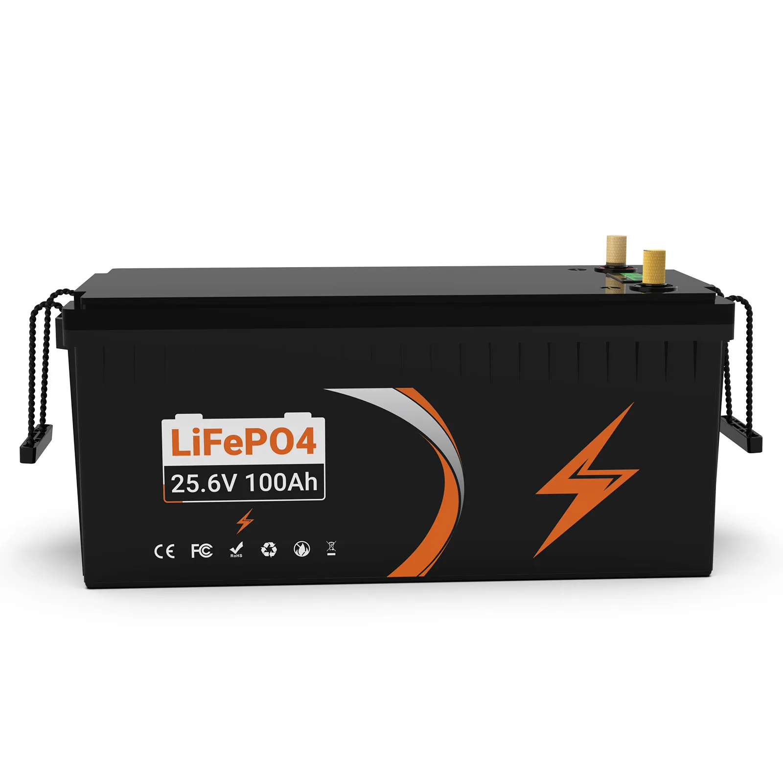 US Stock ABS Case 24v/25.6V 100ah Lifepo4 25.6v Battery Pack Rechargeable 100Ah Cells Lifepo4 Battery Pack For Golf Cart Scooter