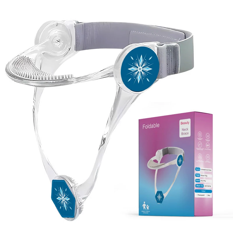 מכשיר גרירה לצוואר מתכוונן לתמיכה בצוואר, תיקון ישיבה דוחה כאב בעמוד השדרה, מניעת סנטר ראש נמוך וסנטר כפול