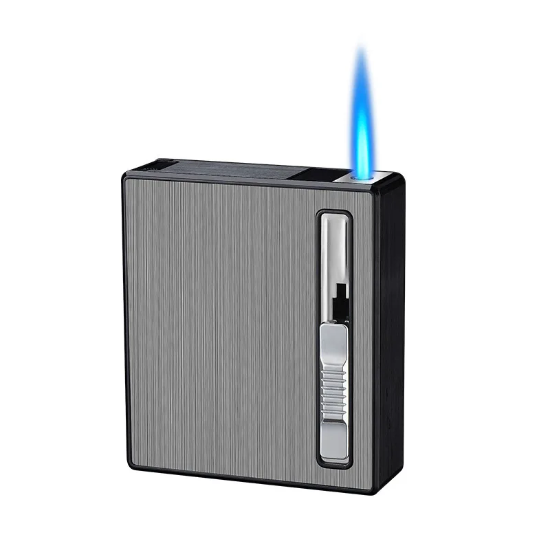 

Customize Single Fire 20 Coarse Cigarette Box Cigarette Case Lighter Blue Flame Metal Windproof Direct Flushing Lighter
