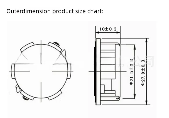 1 Zoll runder Neodym-Eisen-Bor-Magnetstahl-Lautsprecher für Bluetooth-Audio, 28 mm klein – Detail 3