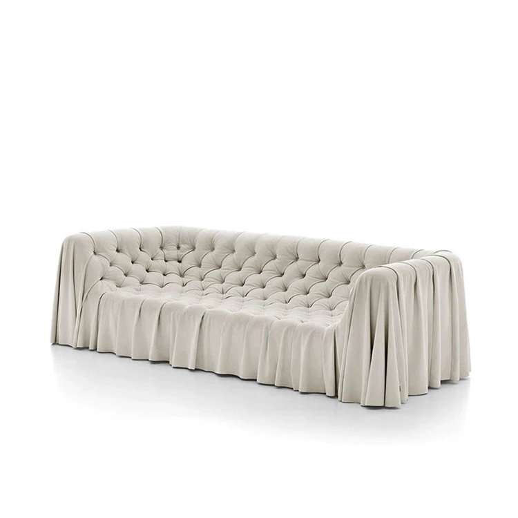 

Роскошная юбка, диван, вилла, гостиная, тихий стиль, итальянский минималистский диван с пуговицами