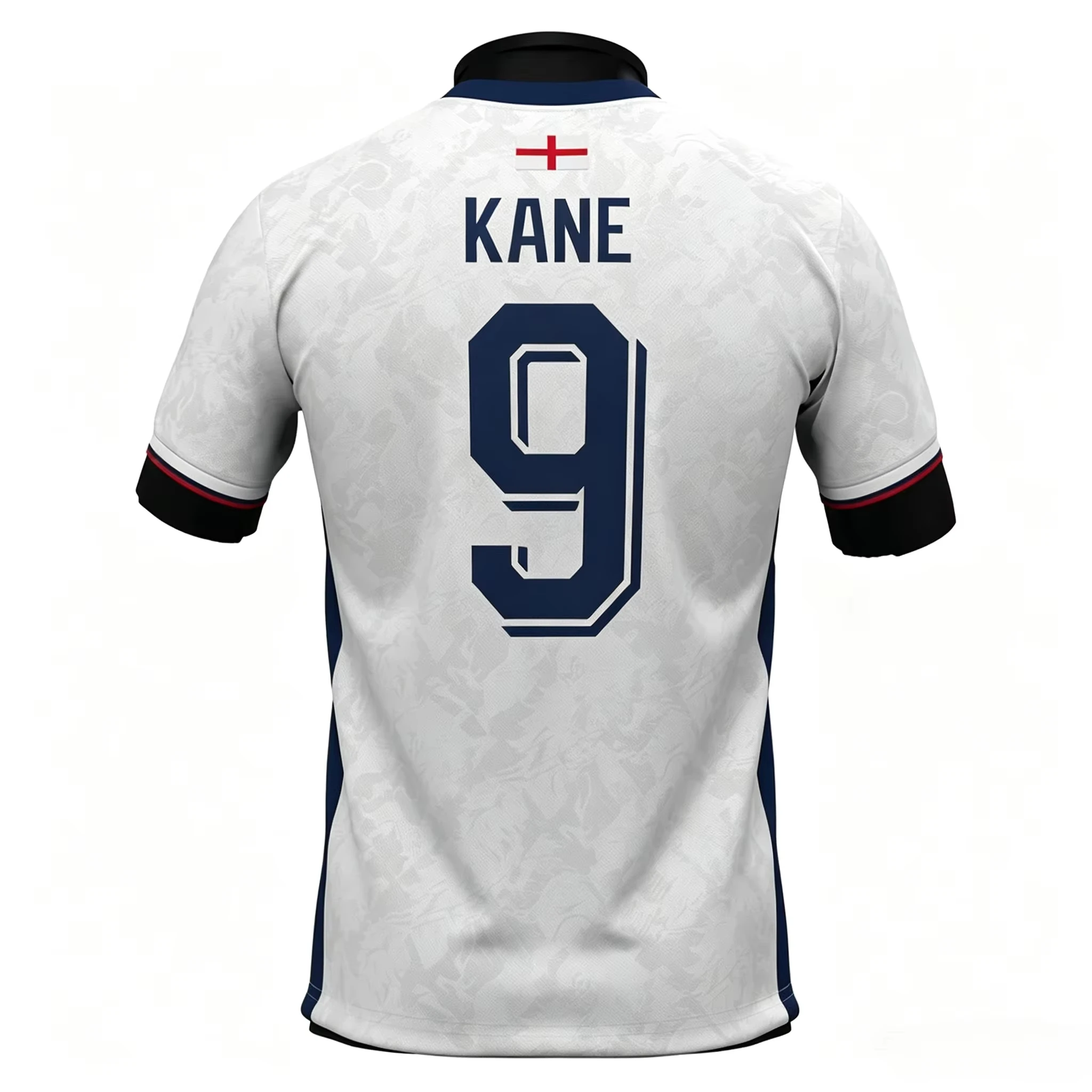 2026 England Fußballtrikot T-Shirt, Herren Sommer 3D-gedrucktes Sport-Trainingsshirt, atmungsaktiv, beliebte Freizeitartikel