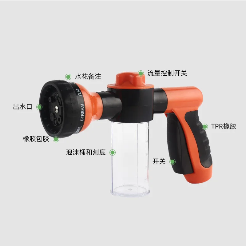 헤비 듀티 고압 물총 다기능 폼 스프레이어 (세차, 정원 물주기, 가정용 청소)