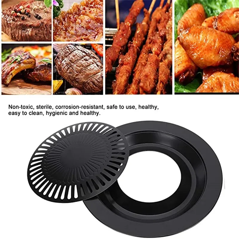 Smokeless Barbecue Grill Pan Gas Household Non-Stick Gas Stove Plate Electric Stove Baking Tray BBQ Grill Barbecue Tools Outdoor barbecue grill gas stove barbecue stove barbecue charcoal stove barbecue electric stove