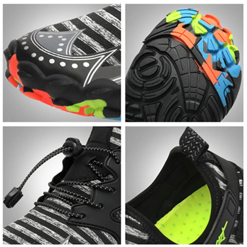 Breathable Beach Footwear For Mens Elastic Barefoot Upstream Trekking Water Shoes Quick Dry Breathable Seaside Nonslip Sneakers