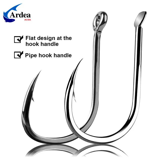 50pcs Fishing Hooks Set Barbed Pipe and Flat Hook Handle High