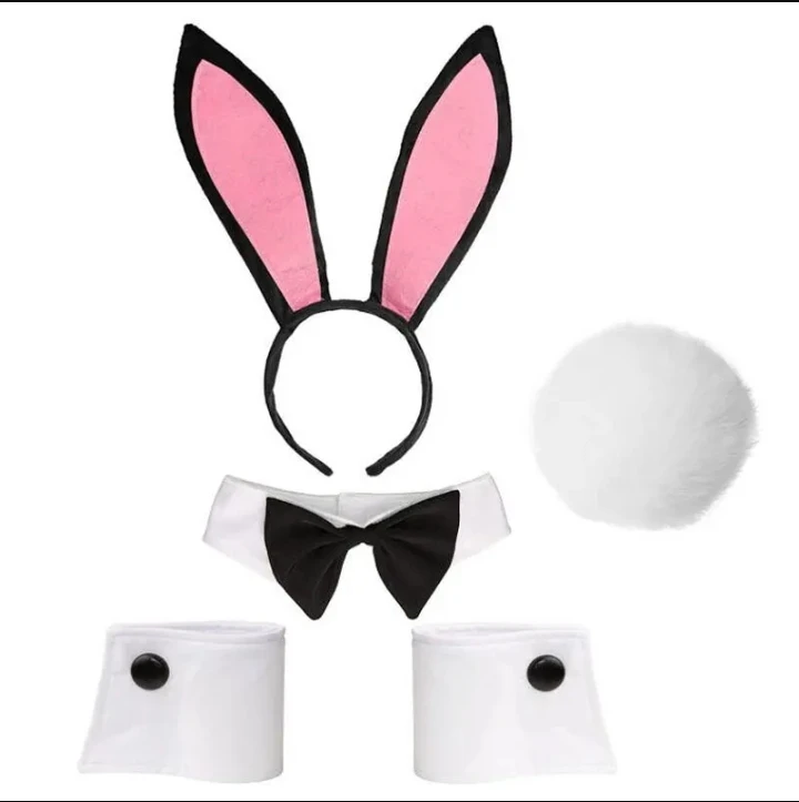 Zootopia Judy Cosplay Bunny Ears Gray Rabbit Plush Ear Simulation Bendable Ears Headband Cute Accessories Gifts Kids