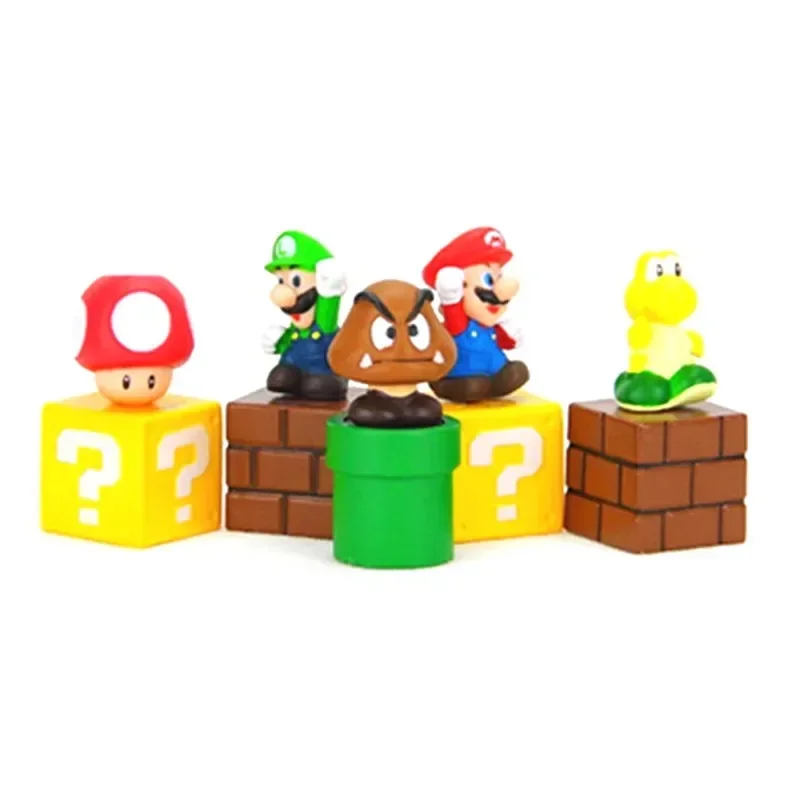 thumbnail image 1 of NUEVA figura de acción de Super Mario Bros en PVC, modelo de juguete, juego de anime, Luigi, Yoshi, Donkey Kong, hongo, para niños, regalos de cumpleaños, 1 of 5