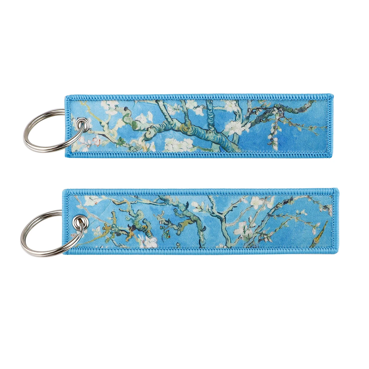 Japanese Waves Embroidery Keychain for Backpacks & Keyrings - Cosplay Accessories Gift