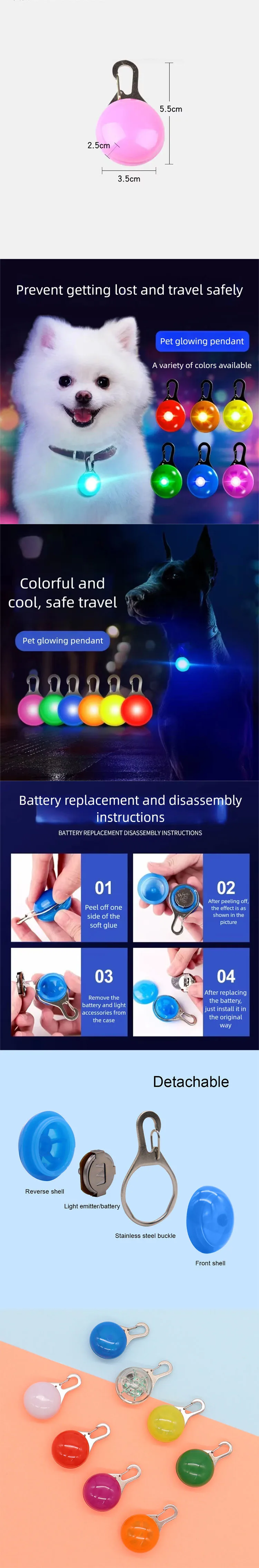 Bright Led Dog Collar For Night Safety Glowing Pet Light_voghion.com