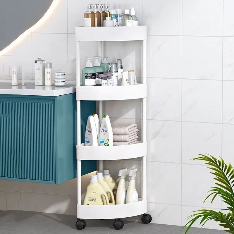 Hot Bathroom Storage Rack Triangle shelf Floor Toilet Restroom Bathroom Tripod Mezzanine Multi-Tier Kitchen Corner Organizer 6