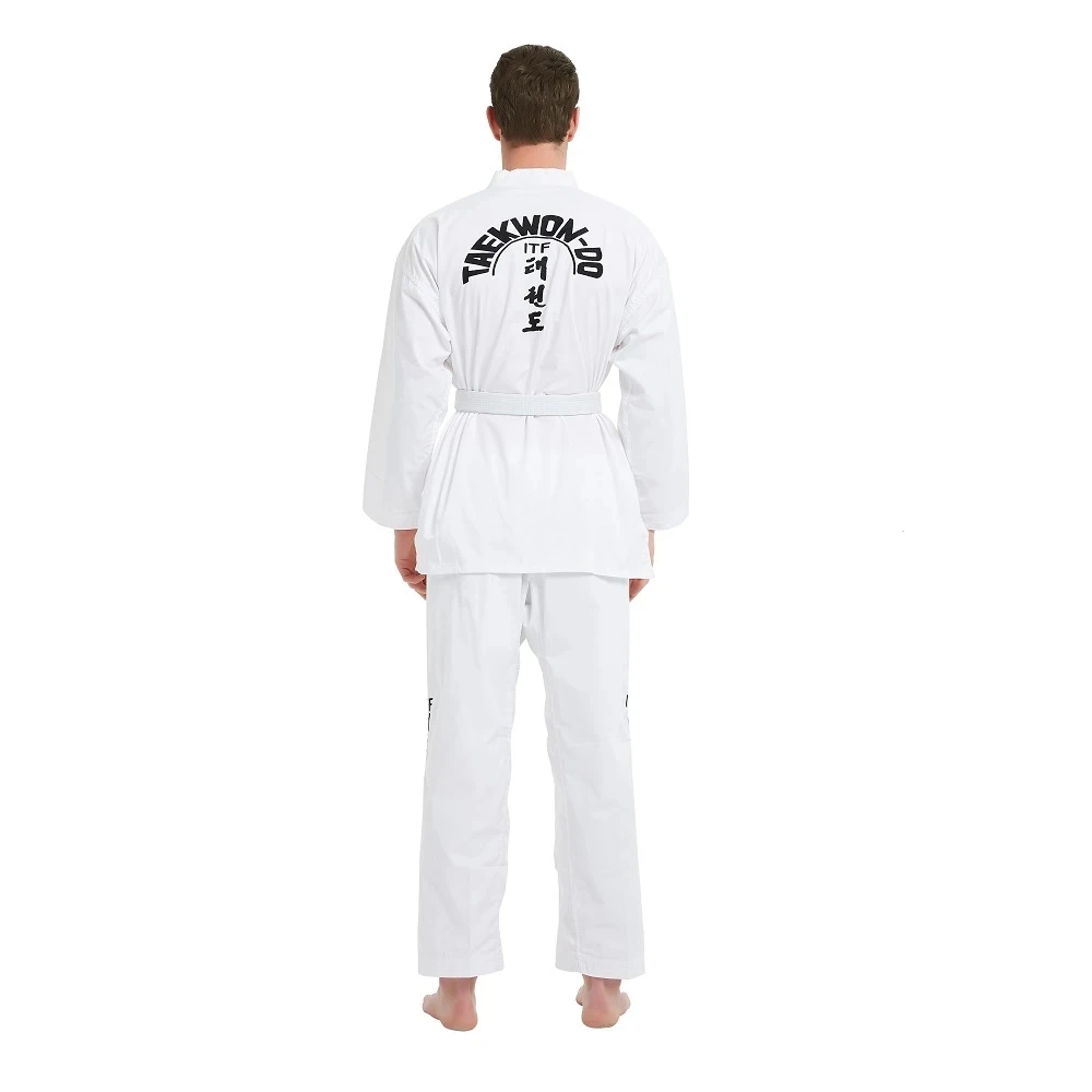 Uniforme de Taekwondo profesional ITF, traje de Doboks para estudiantes, de artes marciales Kimono, ropa TKD, manga larga, Fitness Gi