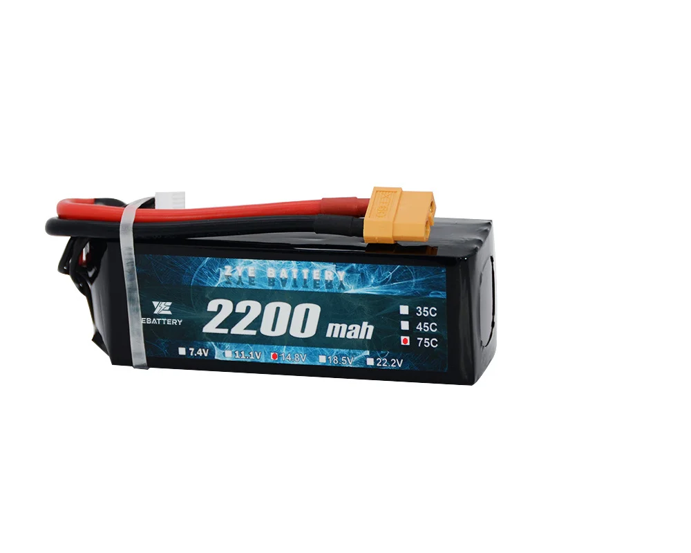 

ZYE 2200mah 75C 4S 14.8V high magnification polymer aviation model lithium battery