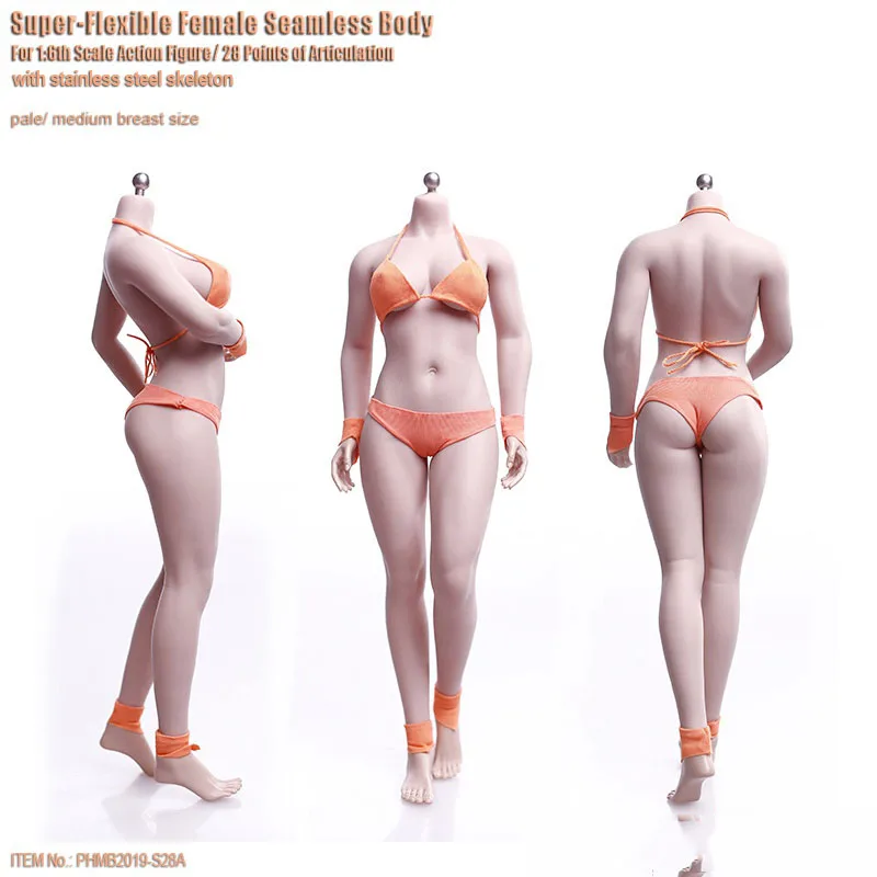 1/6 Female Seamless Natural Large Bust Breast Body Phicen/TBLeague Action  Figure