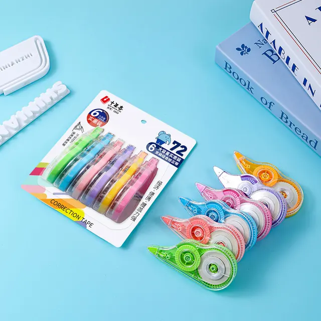 Correction Tape Set Student Supplies 6 Packs Correction Tape Stationery Large Capacity High Appearance Level Correction Tape 1
