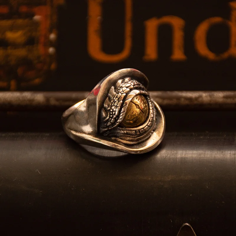 

Vintage Gothic Dragon Eye Ring Hip-hop Punk Open Ring Banquet Jewelry Accessories Gift
