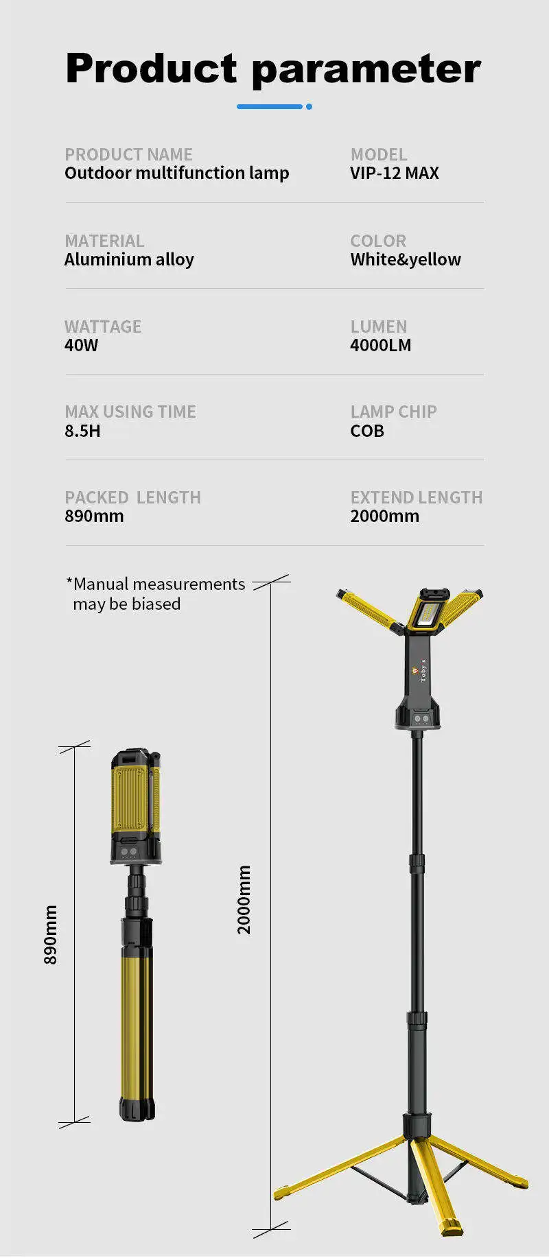 2024 NEW BRAND TOBY'S hot sell 100W led camping lamp vip 12 max Factory 12V/220V COB outdoor travel work camping light case 2