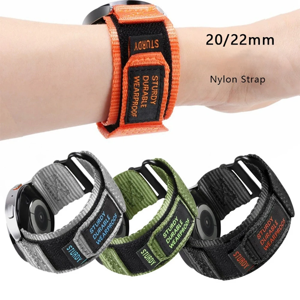 Nylon Velcro Watch Strap Band - 20mm/22mm