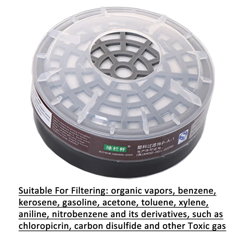 Schwarze Staub gas Atemschutz maske Halb gesicht Industrie maske Brille P-A-1 Filter box zum Lackieren Sprühen Schweißen Arbeits sicherheit – Detail 8