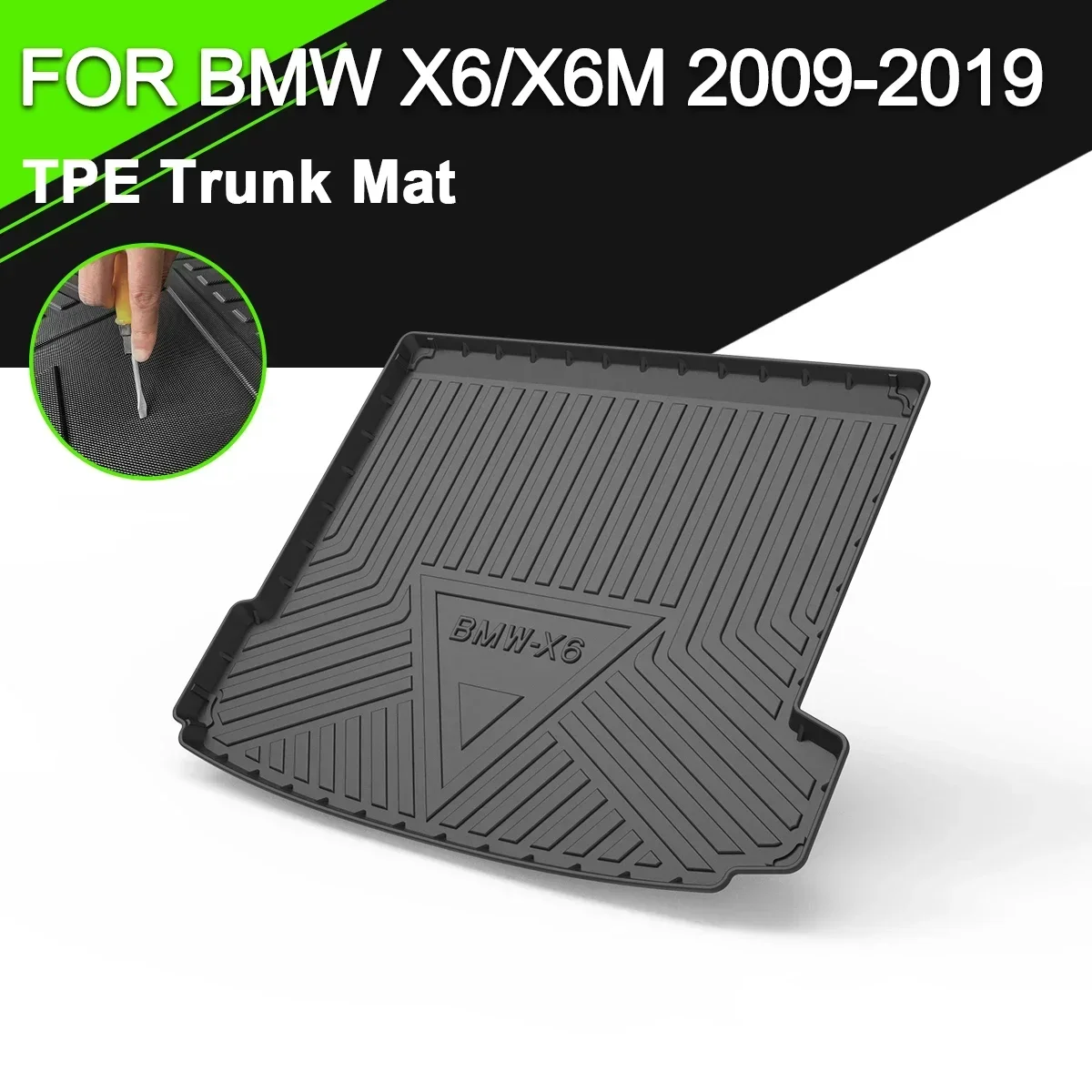 

Car Rear Trunk Cover Mat TPE Waterproof Non-Slip Rubber Cargo Liner Accessories For BMW X6/X6M 2009-2019