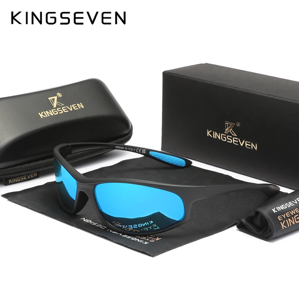 Kingseven neue Reit sonnenbrille für Männer Pastinaken Anti reflex polarisierte uv400 Sport brille hochwertige tr90 Brille