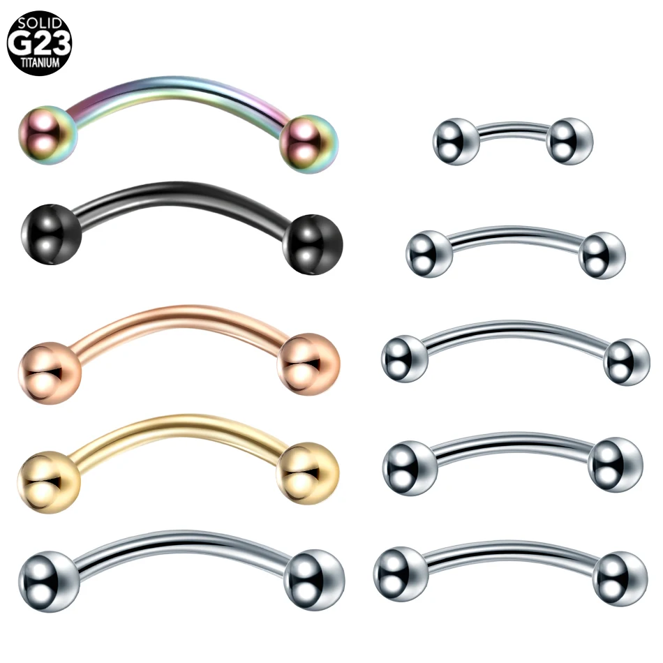 Titanium Eyebrow Piercings Banana Rings Navel Piercing Belly Button Ring 1PC
