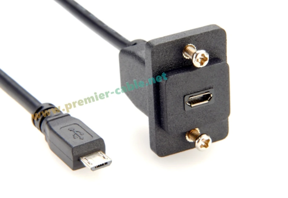Schraubmontage Micro-USB-Verlängerungskabel Micro-USB-Stecker auf Buchse Chassis-Flansch-Durchführungsadapterkabel für Raspberry Pi – Detail 5