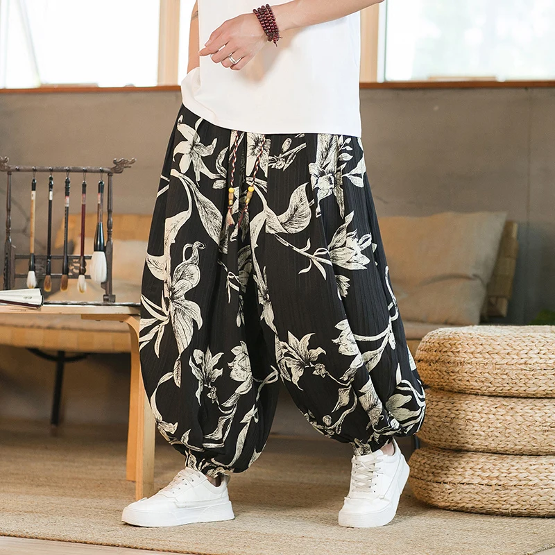 

Men Wide Leg Pants Hip Hop Jogging Pants Male Casual Streetwear Harem Trousers Vintage New Harajuku Style Woman Sweatpants