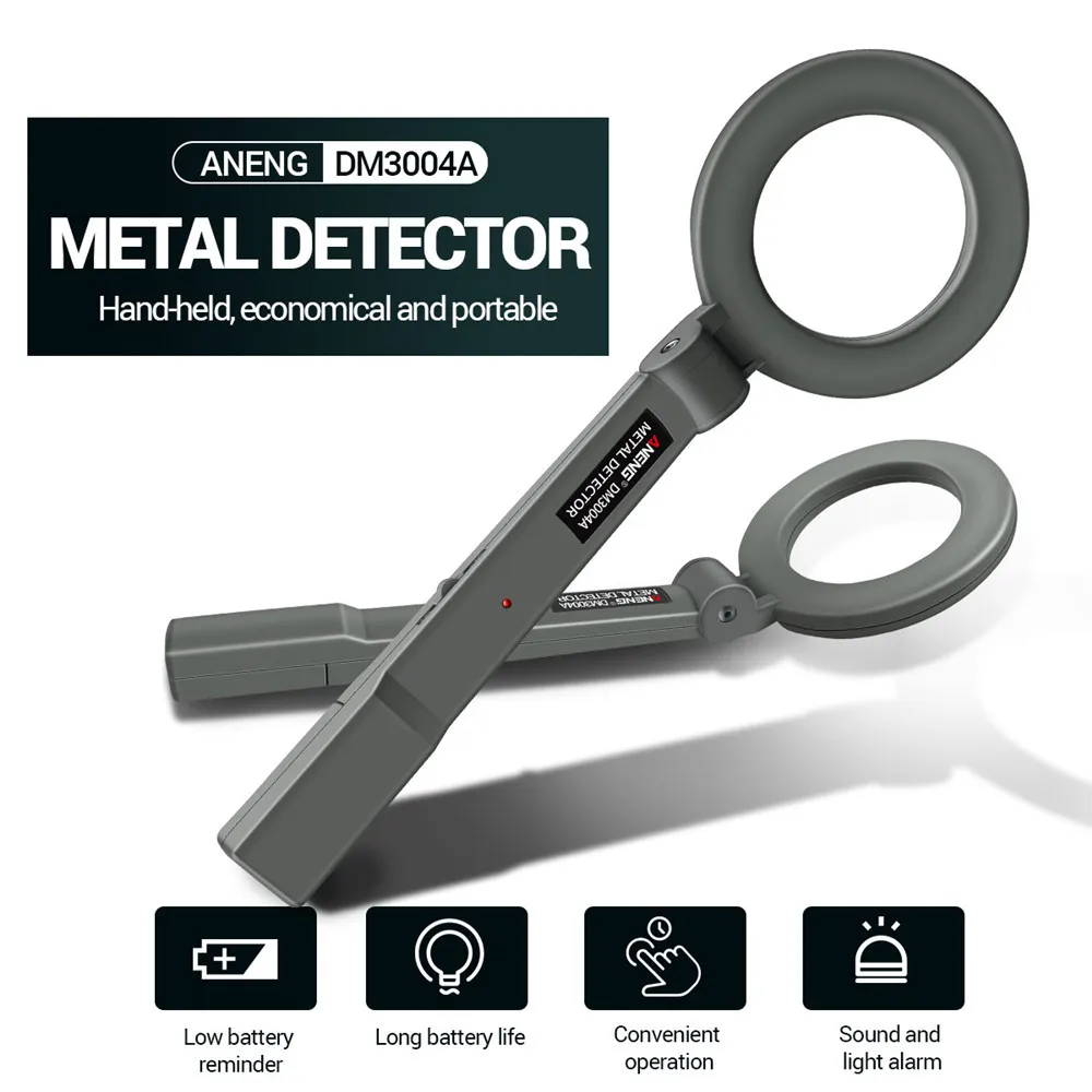 Metal Detector DM3004A Handheld Alarm High Sensitivity Metal Scanner Security Checker Pinpointer Search Coil Metal Detect