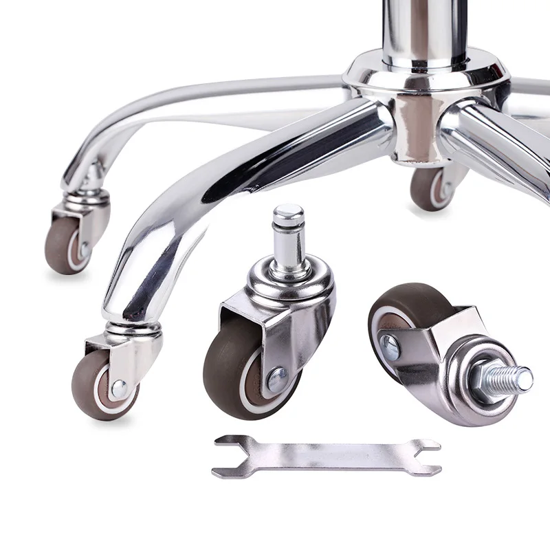 

5Pcs Plug in Swivel Caster Wheels Dia 50mm Soft Rubber TPE Caster Wheels for Replacement Office Chair Caster Furniture Wheel