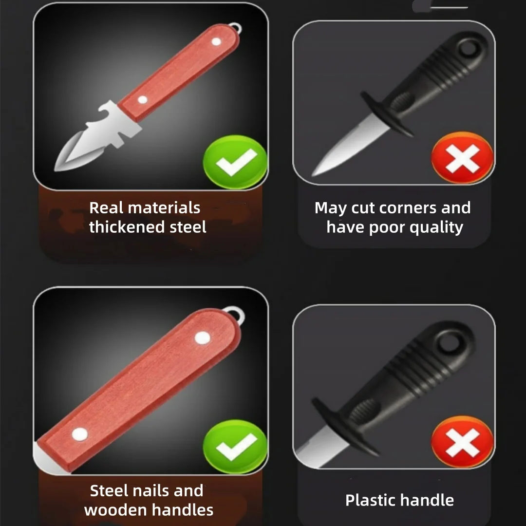 Premium Stainless Steel Seafood Opener - Sharp-Edged Shucker Tool