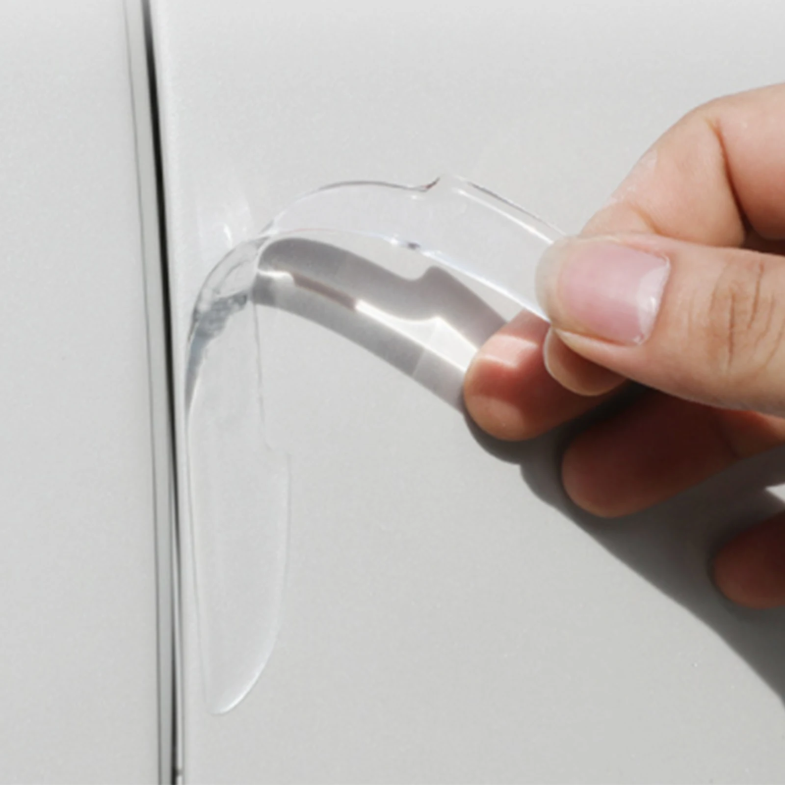 4-Piece Transparent Car Door Edge Protection Strips - Invisible Anti-Collision Stickers