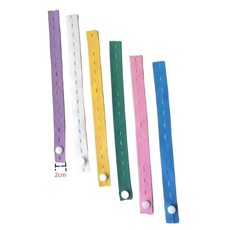 단추 구멍 탄성 밴드 33/25cm 의류용 탄성 밴드, 접이식 보관 밴드 Lala 롤 DIY 바느질 바지 액세서리, 1000 개