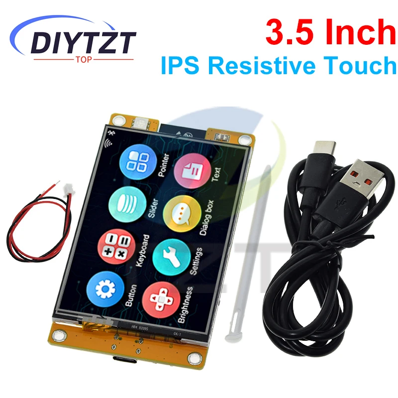 TZT ESP32 3.5 인치 LCD TFT 개발 보드 ESP32 LVGL WIFI 및 블루투스 디스플레이 모듈 240*320 터치 기능이 있는 스마트 디스플레이 화면