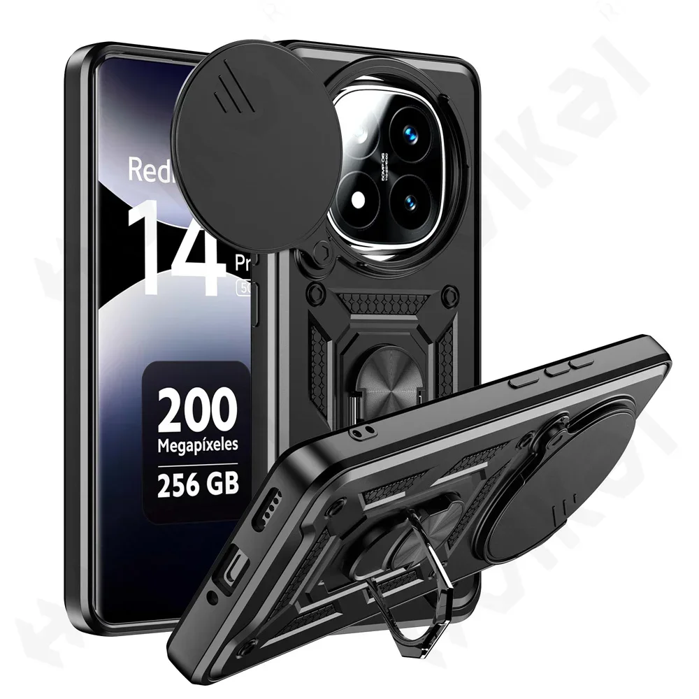 Slide Camera Protector 360° Ring Armor Hard Case Cover