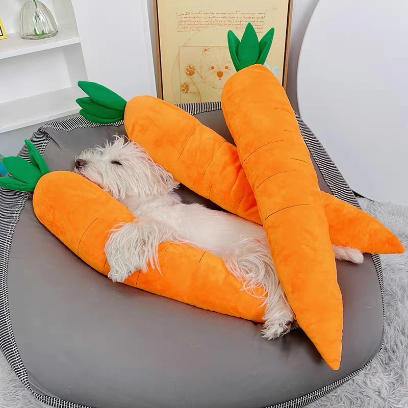 Carrot Plush Chew Toy for Dogs - Pet Sound Playing Accessory