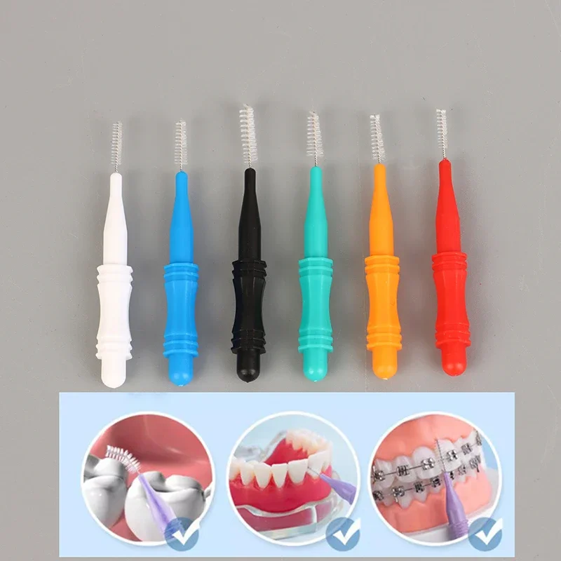 10Pcs 건강 관리 치간 브러쉬 치아 미백 치간 클리너 치열 교정 치과 칫솔 구강 위생 도구