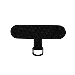 Enhanced Braided Cellphone Lanyard with T - Shaped Attachment - Polyester / Nylon (Black)