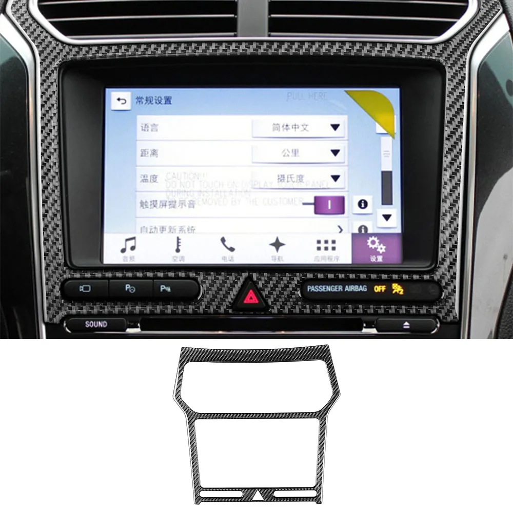 

Навигационная задняя крышка, декоративная наклейка для Ford Explorer 2016 2017 2018 2019, аксессуары для салона автомобиля, углеродное волокно