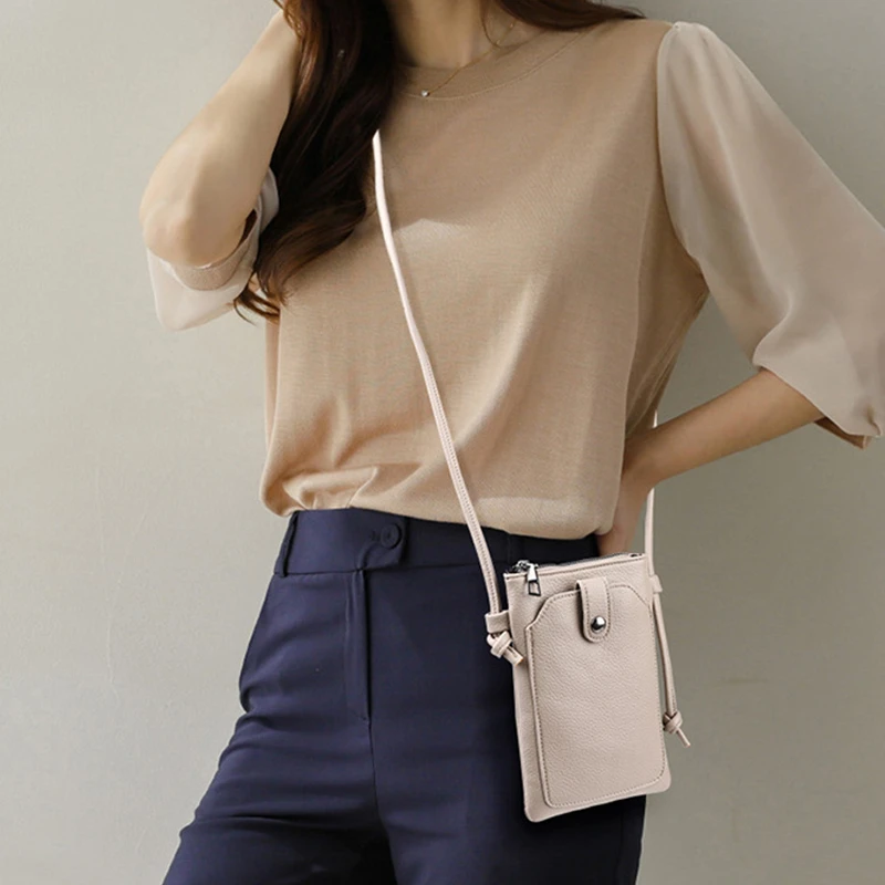 PU Leather Solid Color Women's Diagonal Cross Bag Image 4