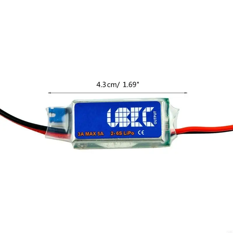 J1HC 5V/6V RC Helicopter UBEC 3A up to 5A Lowest-RF Noise BEC Full Shielding Anti-jamming Switching Regulator