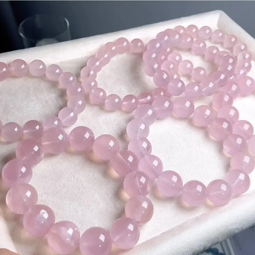Bracelet Quartz Rose perles carrées - Pierres et vertus - Gaiance Minéraux