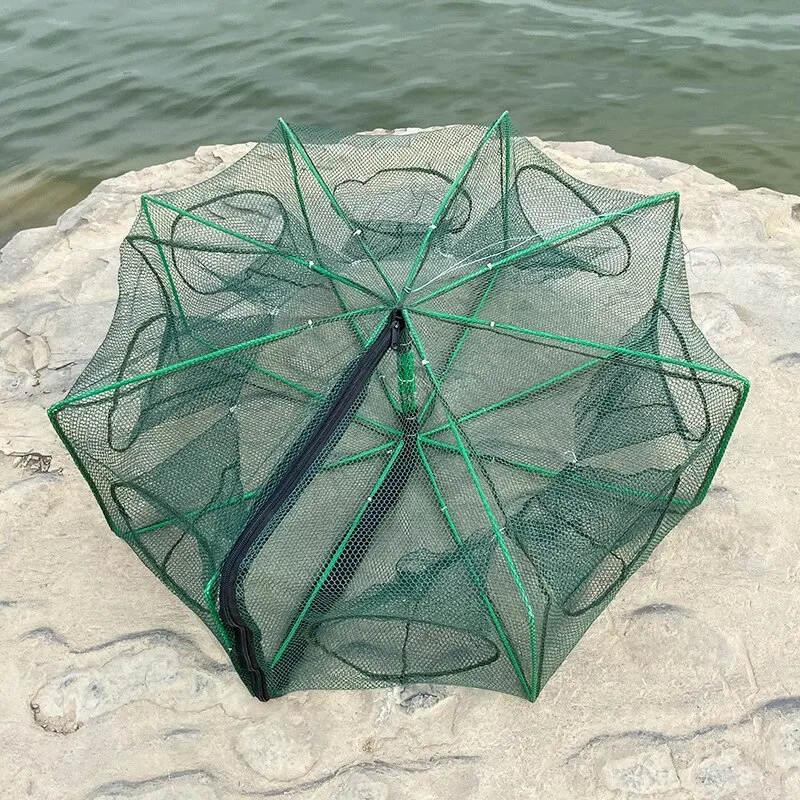 Rete Da Pesca Telescopica 2,4 M – Trappola A 360° In Nylon Per Gamberi, Granchi E Aragoste – Pieghevole E Portatile